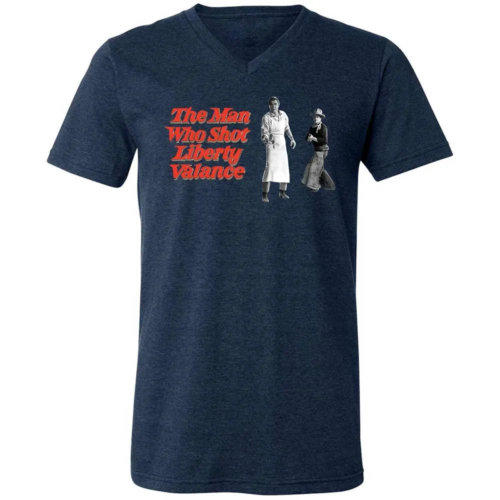 Unisex V-Neck T-Shirt - ZPTVDD4X - Heather Navy - 13