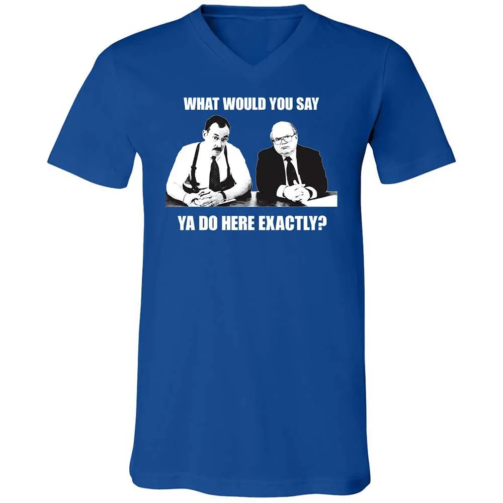 Unisex V-Neck T-Shirt - LJAEUEBJ - True Royal - 4