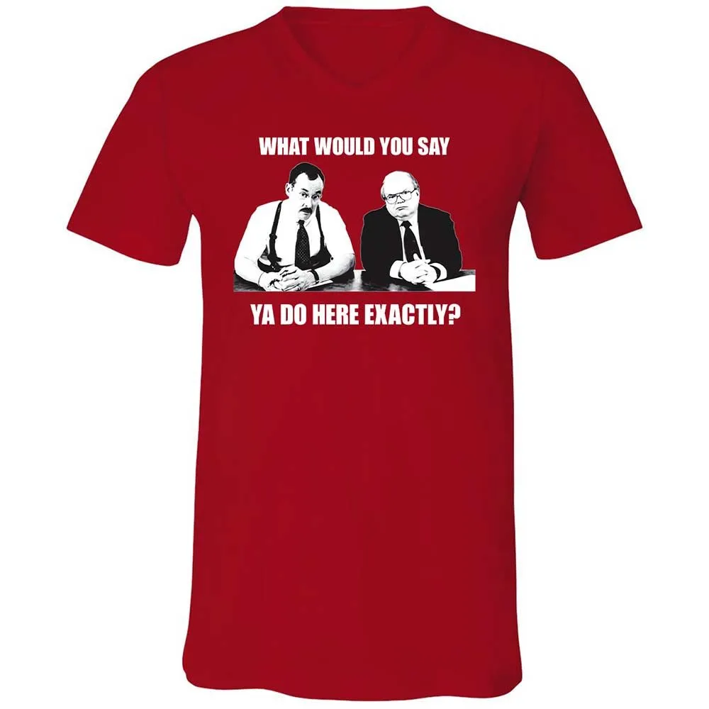Unisex V-Neck T-Shirt - LJAEUEBJ - Red - 6