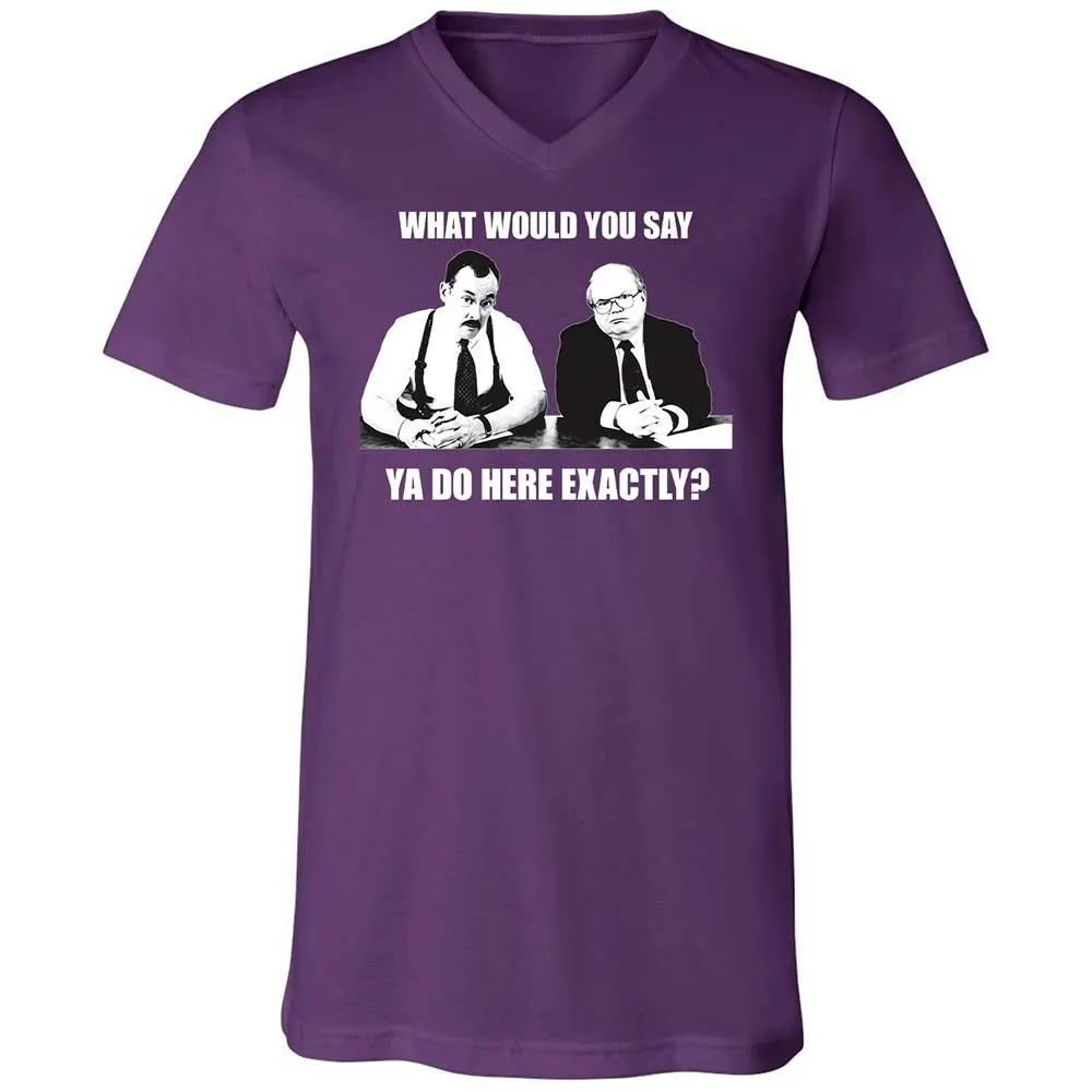 Unisex V-Neck T-Shirt - LJAEUEBJ - Team Purple - 10