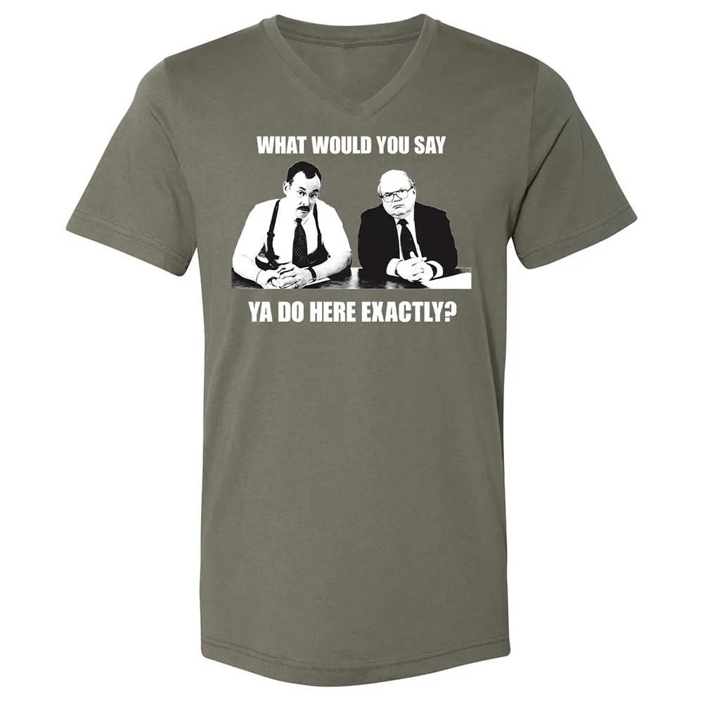 Unisex V-Neck T-Shirt - LJAEUEBJ - Military Green - 11