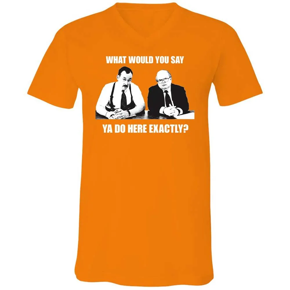 Unisex V-Neck T-Shirt - LJAEUEBJ - Orange - 12
