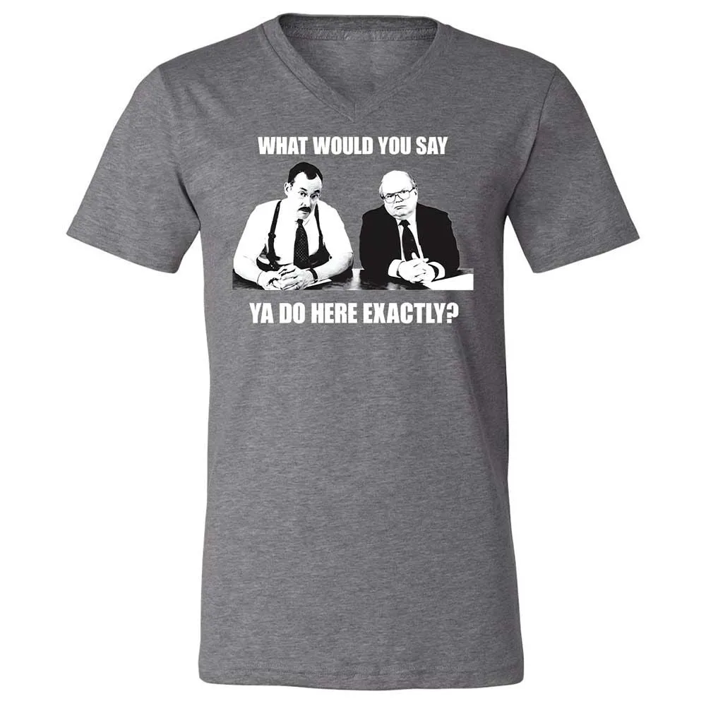 Unisex V-Neck T-Shirt - LJAEUEBJ - Deep Heather - 14