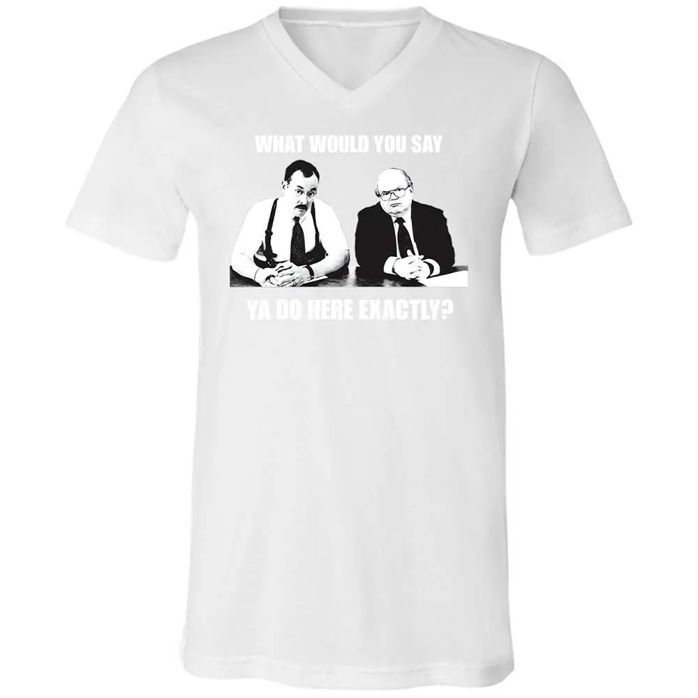 Unisex V-Neck T-Shirt - LJAEUEBJ - White - 16