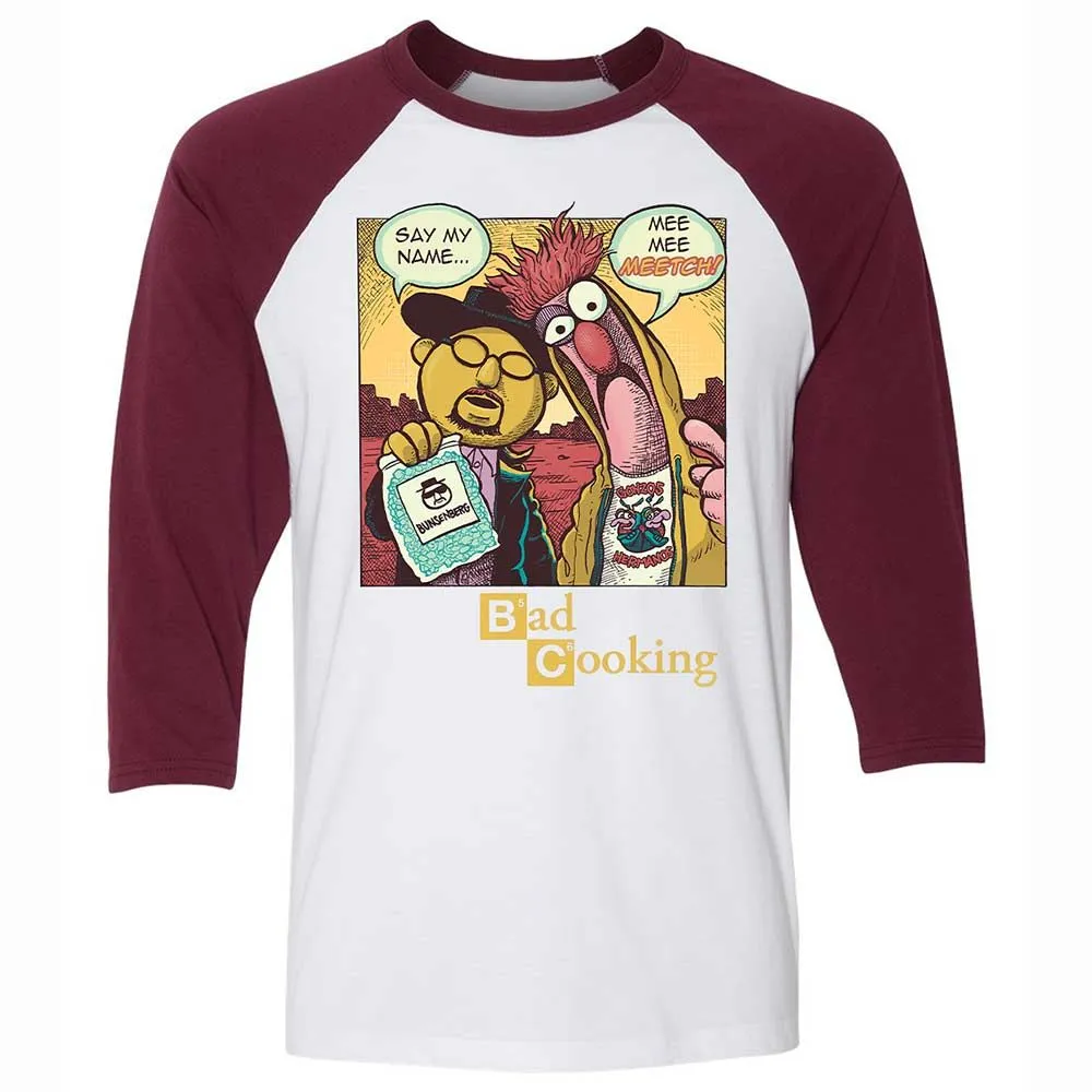 Unisex 3/4 Baseball Tee - EME9XMF1 - White/Maroon - 7