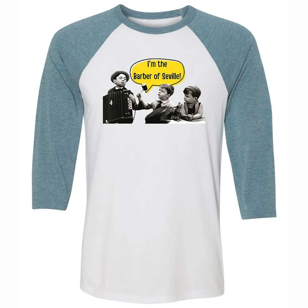 Unisex 3/4 Baseball Tee - 32ZFRBC5 - White/Denim - 3