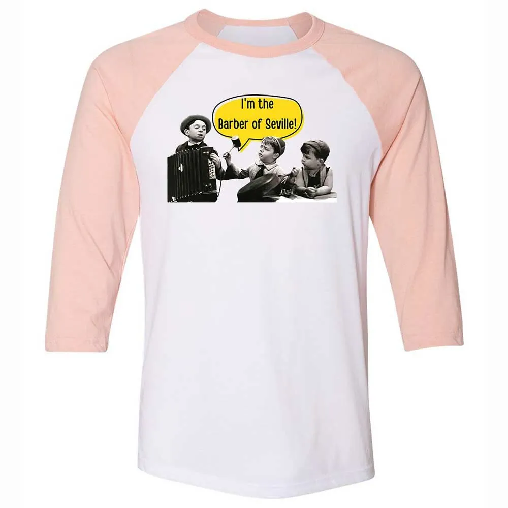 Unisex 3/4 Baseball Tee - 32ZFRBC5 - White/Heather Peach - 5