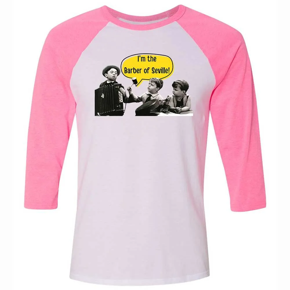Unisex 3/4 Baseball Tee - 32ZFRBC5 - White/Neon Pink - 12