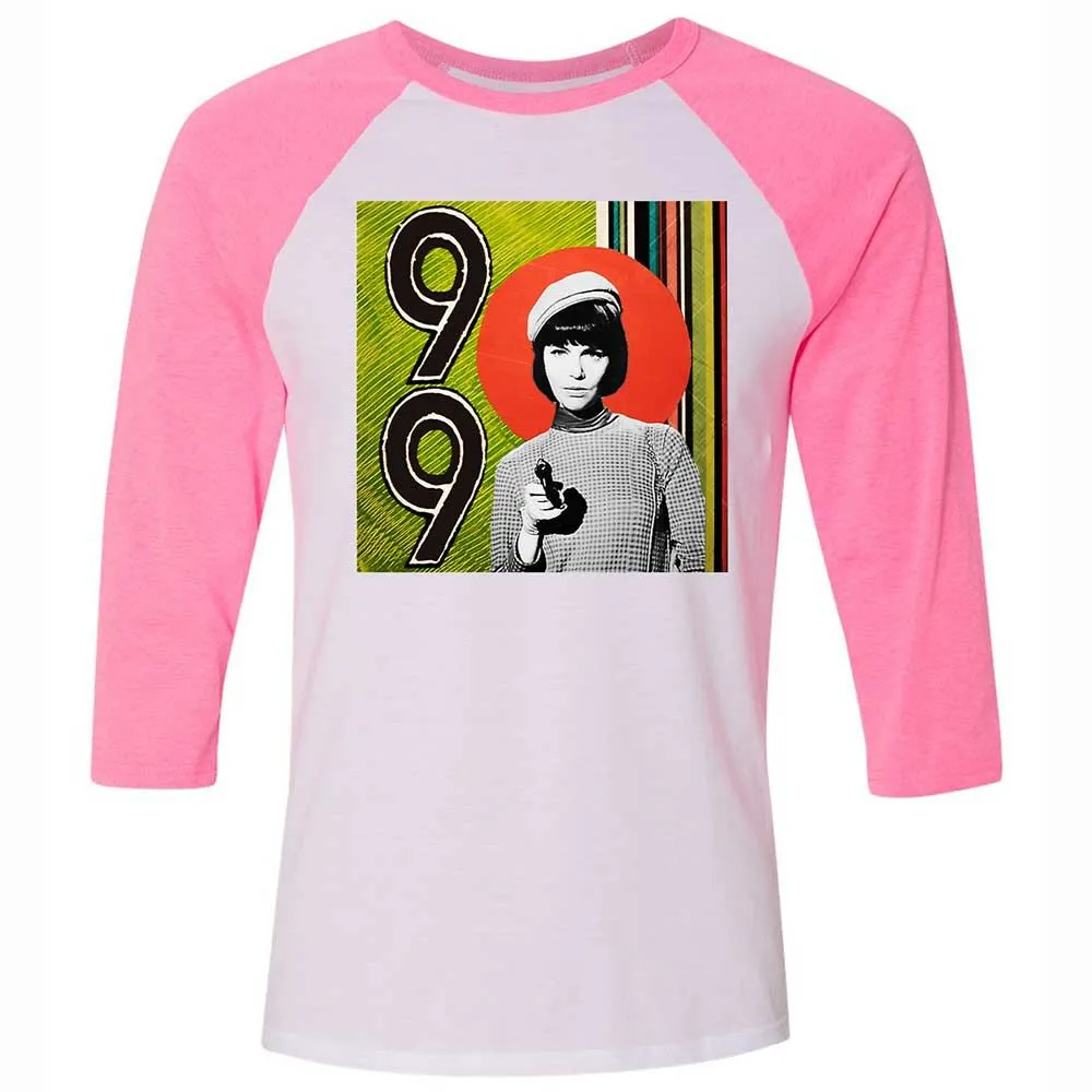 Unisex 3/4 Baseball Tee - X2ESFK5T - White/Neon Pink - 12