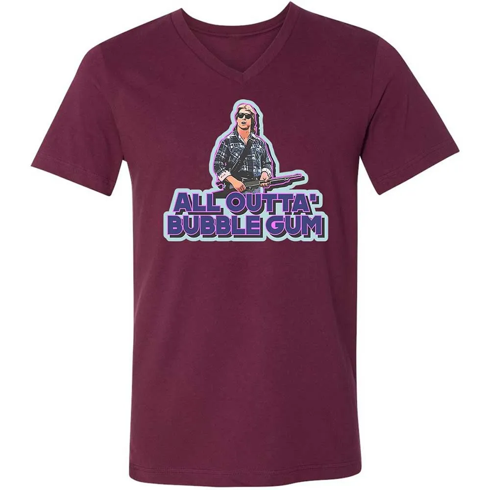 Unisex V-Neck T-Shirt - 2SQ2ZALE - Maroon - 14