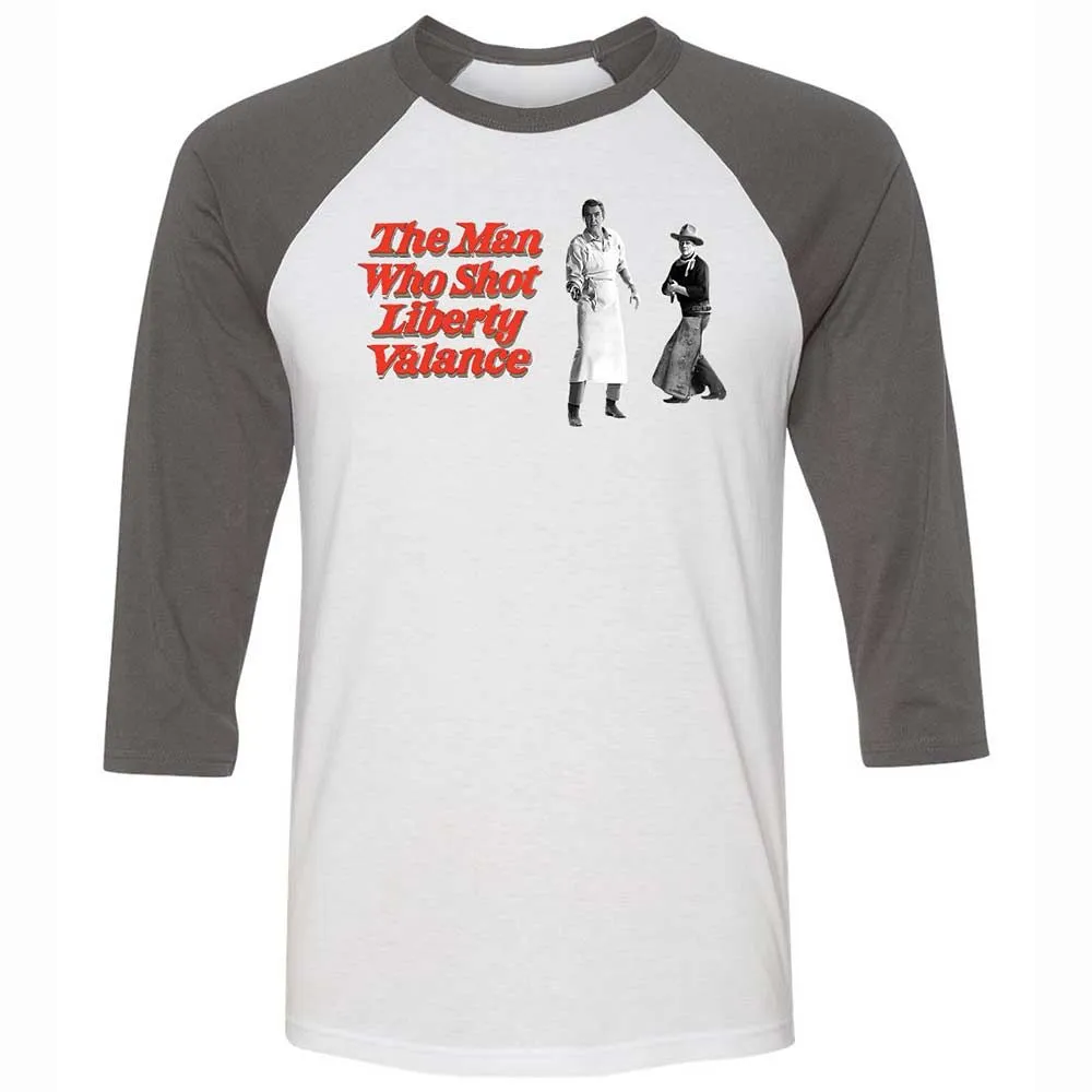 Unisex 3/4 Baseball Tee - 4QLZMX72 - White/Asphalt - 2