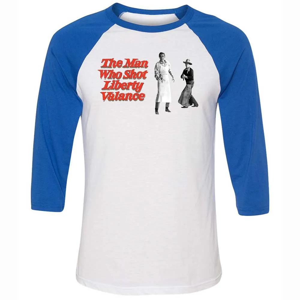 Unisex 3/4 Baseball Tee - 4QLZMX72 - White/True Royal - 10