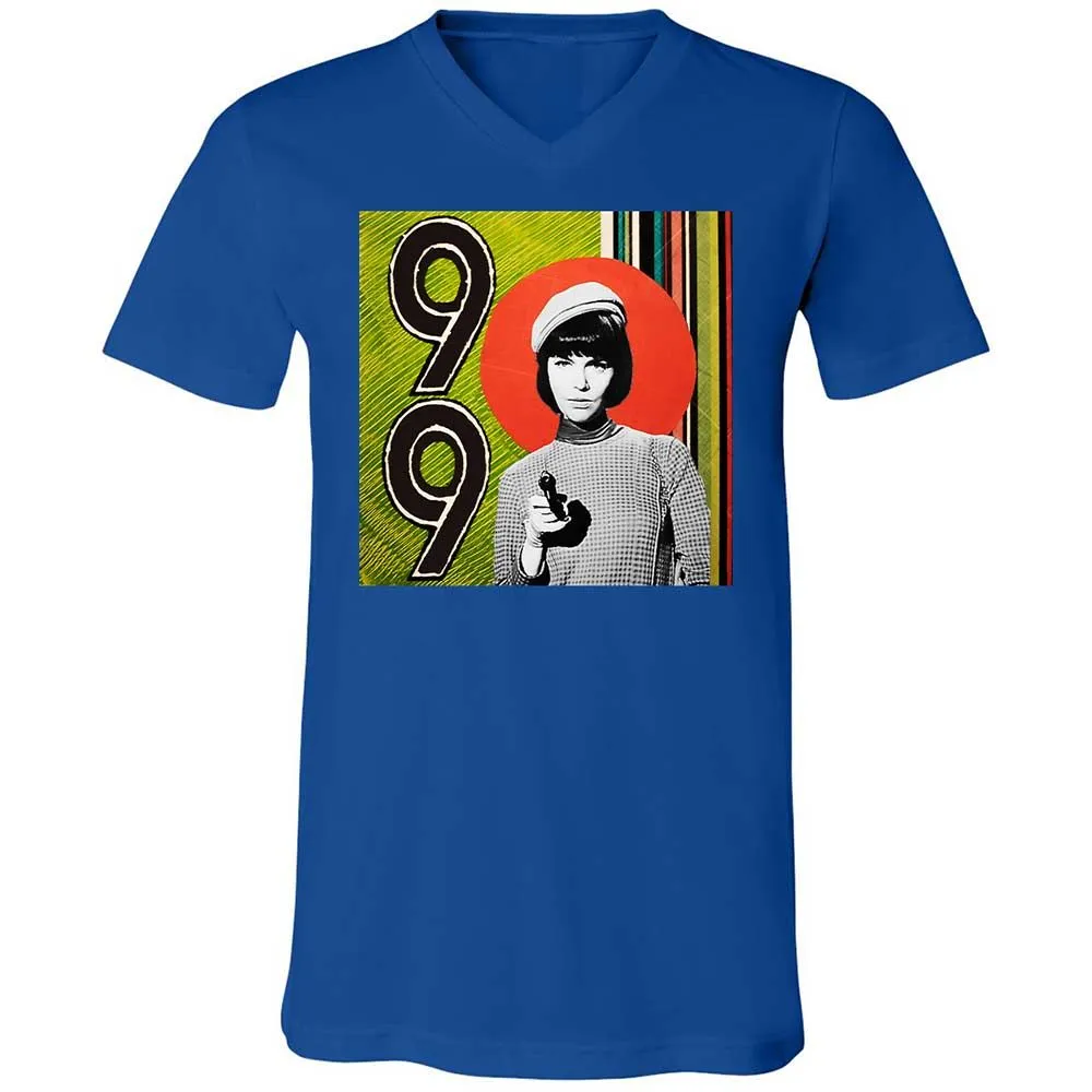 Unisex V-Neck T-Shirt - 4BJL6VHZ - True Royal - 4