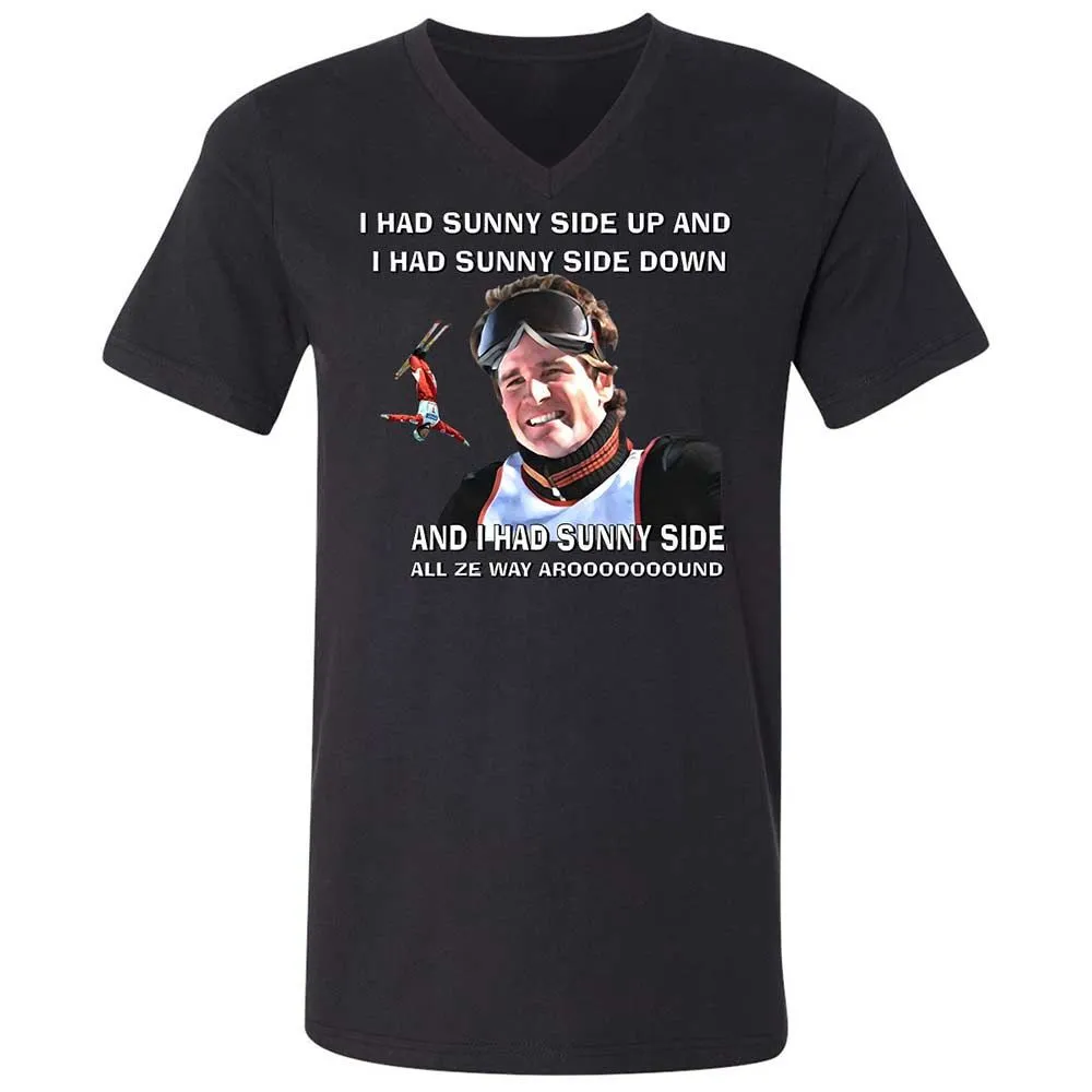 Unisex V-Neck T-Shirt - 3X3Y954S - Black - 11