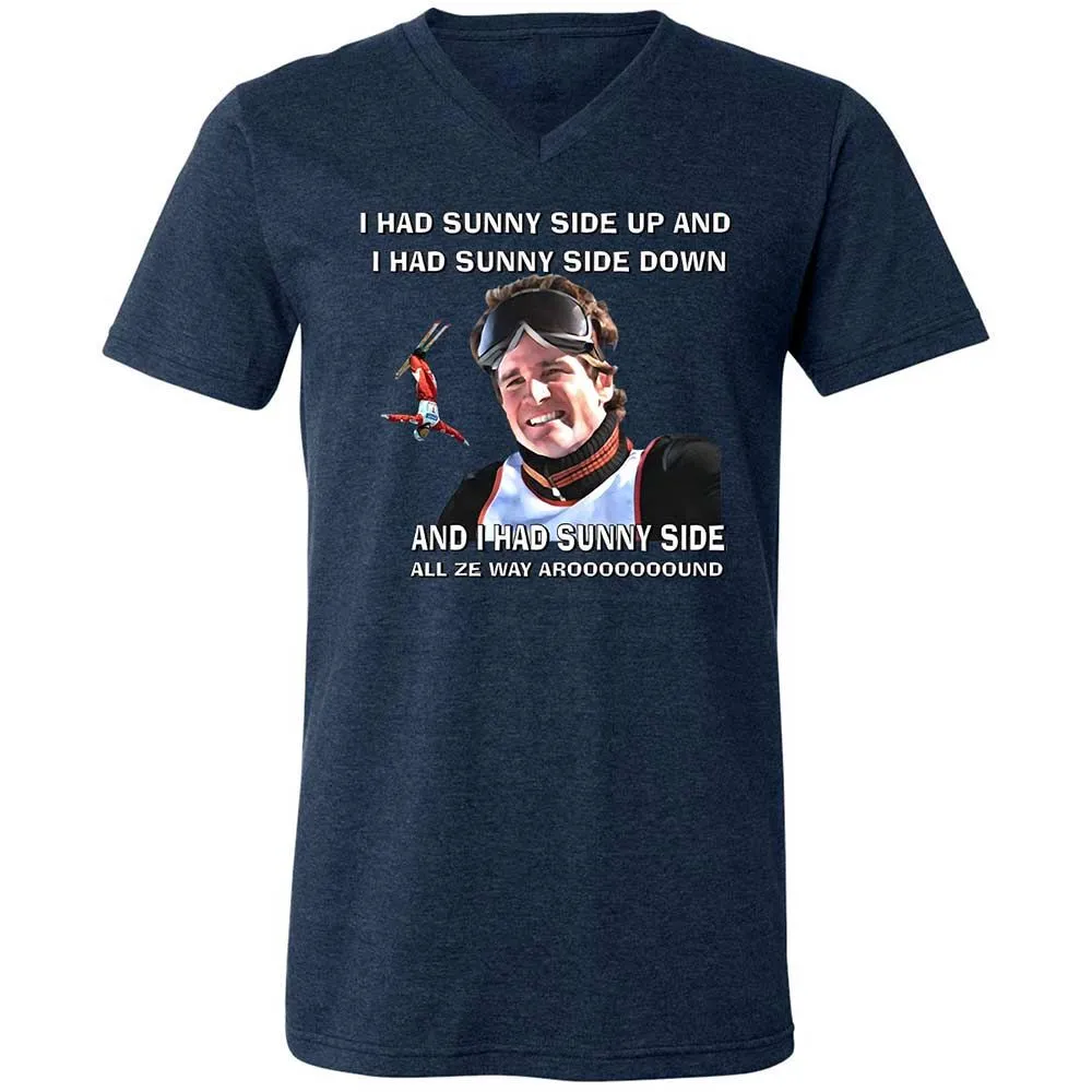 Unisex V-Neck T-Shirt - 3X3Y954S - Heather Navy - 13