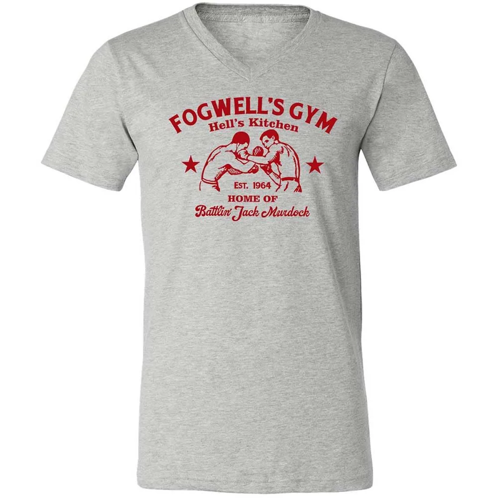 Unisex V-Neck T-Shirt - F72RK7BQ - Athletic Heather - 2