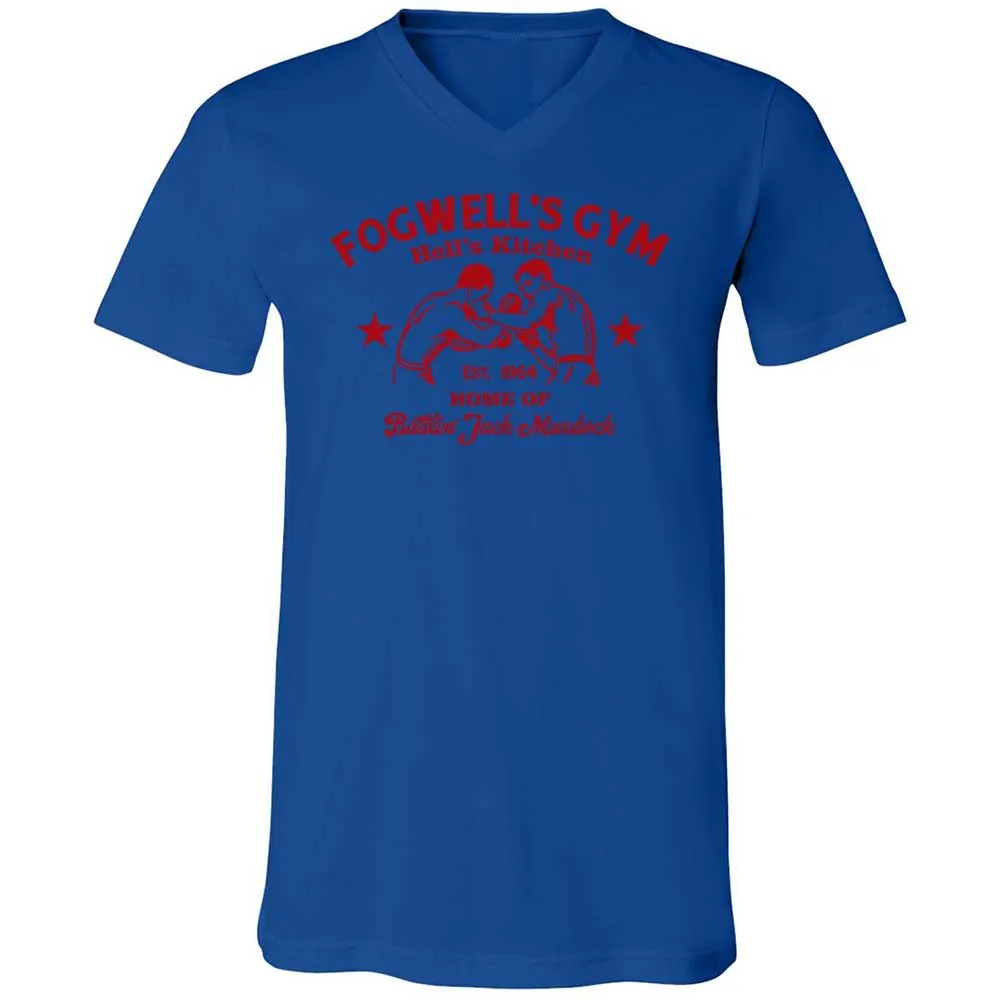 Unisex V-Neck T-Shirt - F72RK7BQ - True Royal - 3