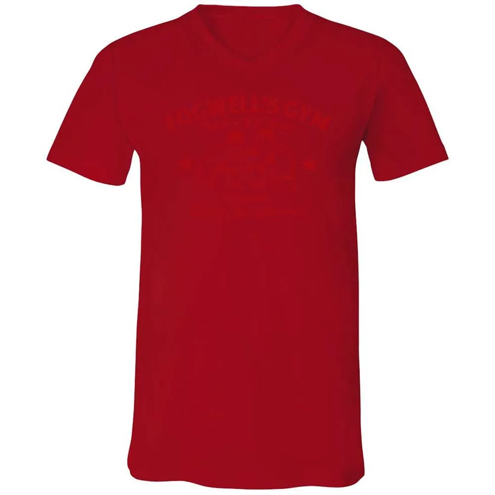 Unisex V-Neck T-Shirt - F72RK7BQ - Red - 5