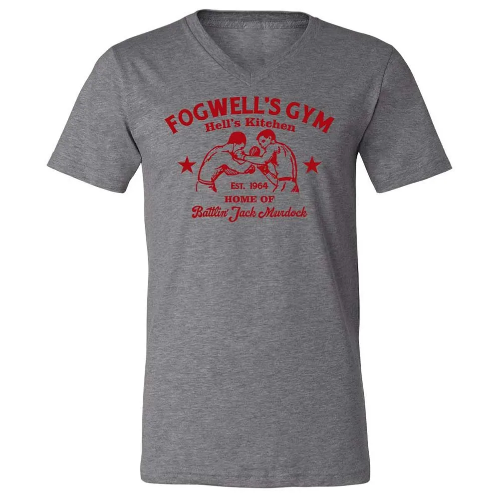 Unisex V-Neck T-Shirt - F72RK7BQ - Deep Heather - 9