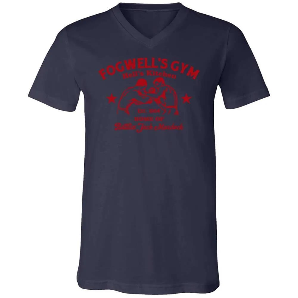 Unisex V-Neck T-Shirt - F72RK7BQ - Navy - 12