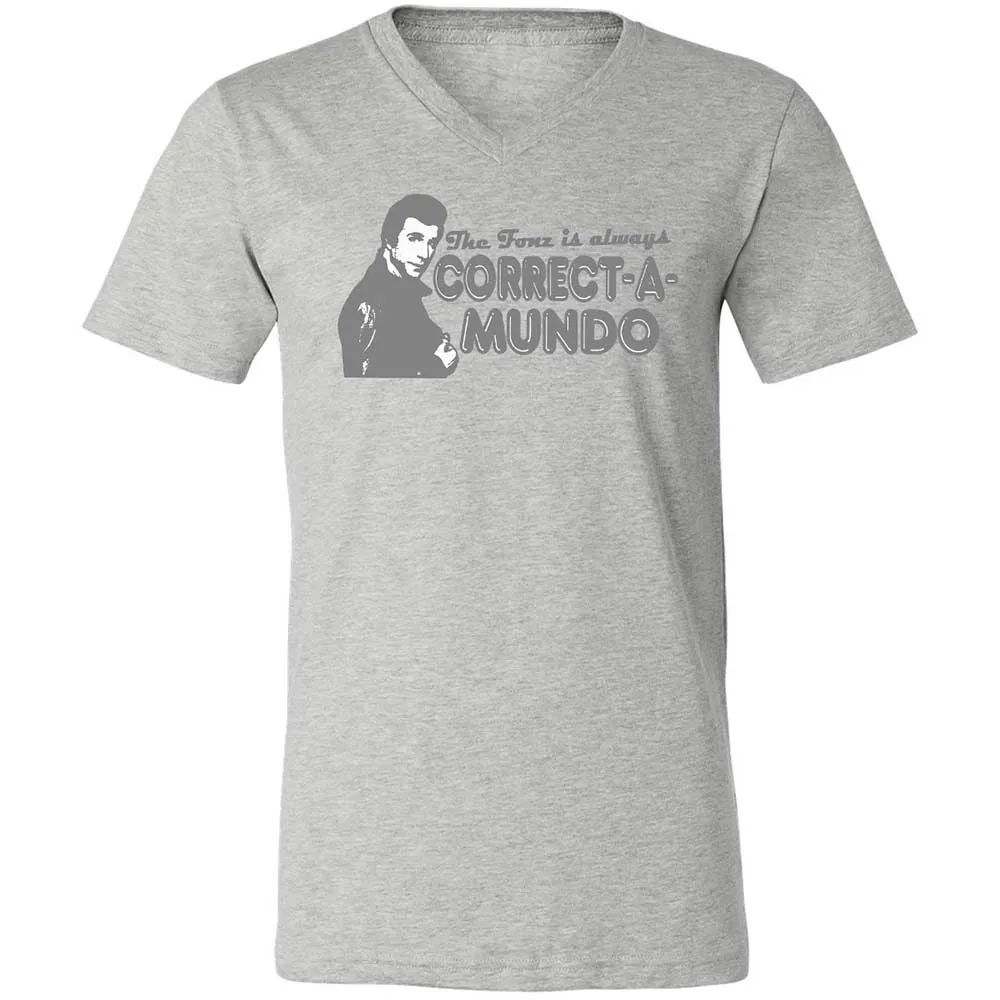 Unisex V-Neck T-Shirt - N1Q8UC2A - Athletic Heather - 2