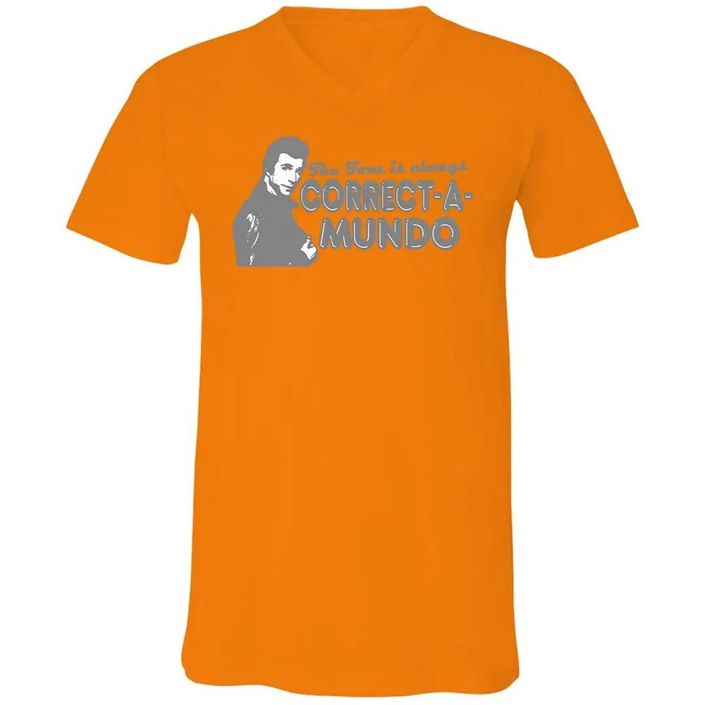 Unisex V-Neck T-Shirt - N1Q8UC2A - Orange - 7