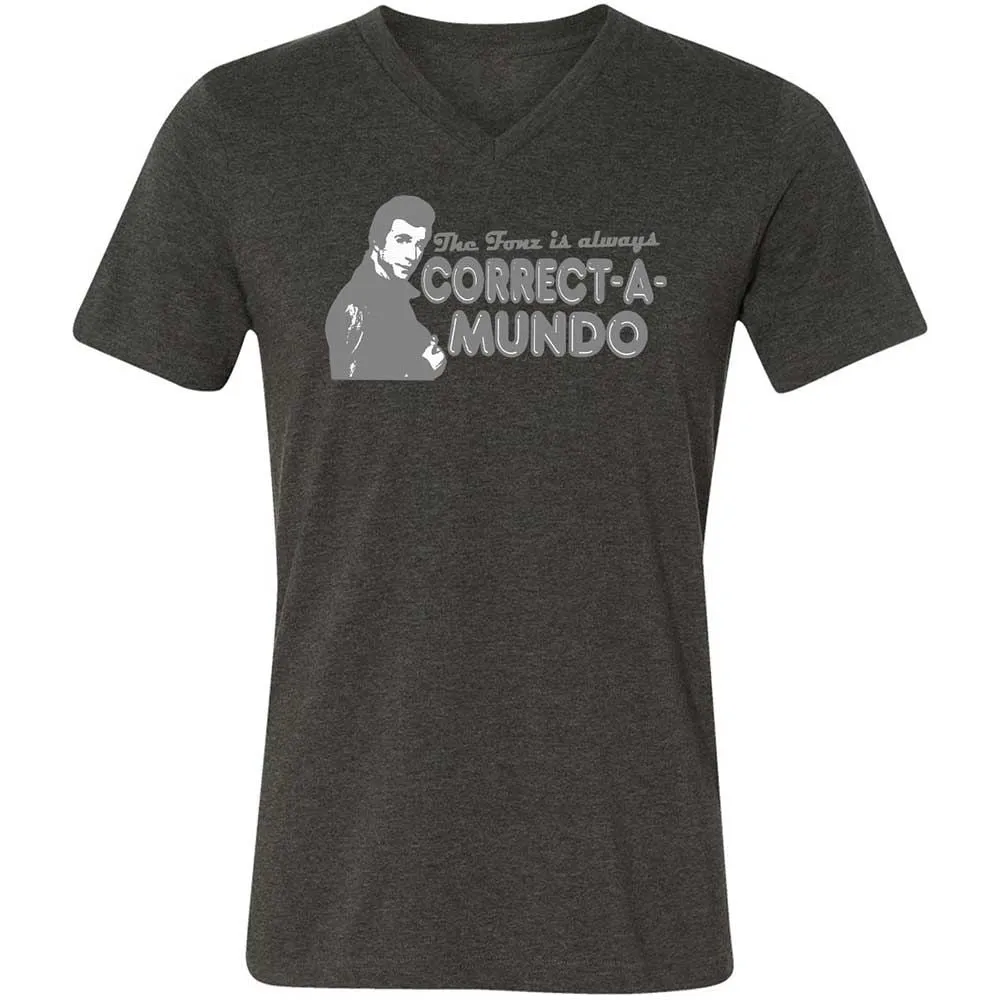 Unisex V-Neck T-Shirt - N1Q8UC2A - Dark Grey Heather - 8