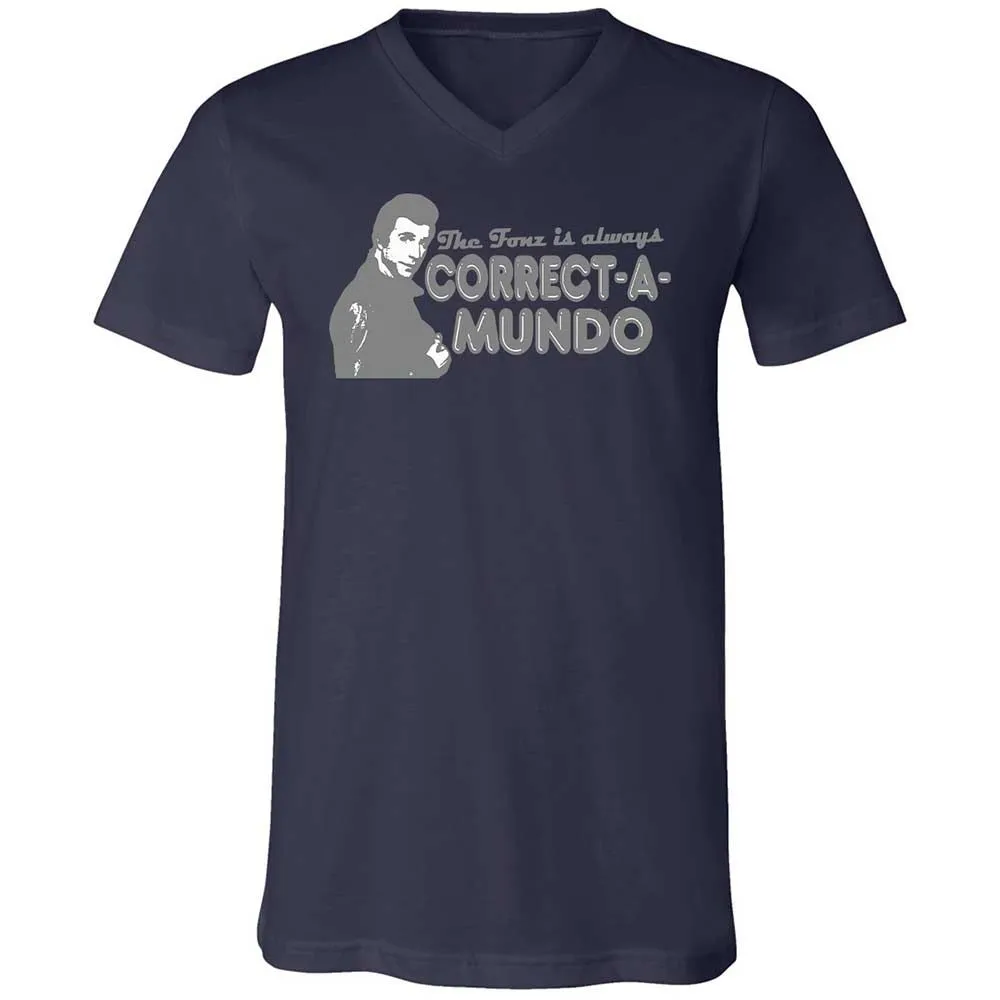Unisex V-Neck T-Shirt - N1Q8UC2A - Navy - 12
