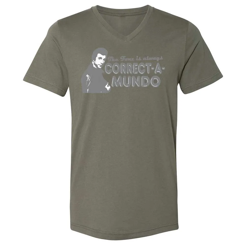 Unisex V-Neck T-Shirt - N1Q8UC2A - Military Green - 15