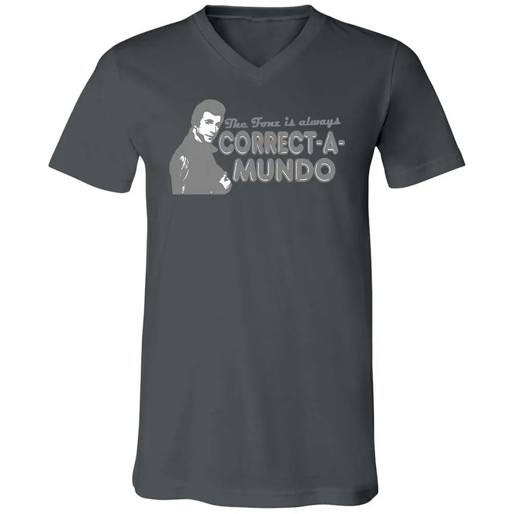 Unisex V-Neck T-Shirt - N1Q8UC2A - Asphalt - 16