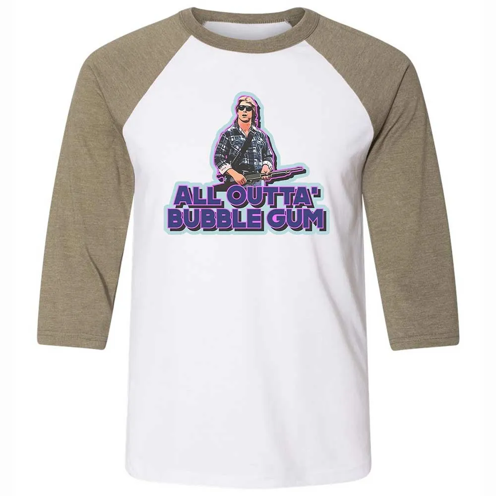 Unisex 3/4 Baseball Tee - M4HLCR4H - White/Heather Olive - 4