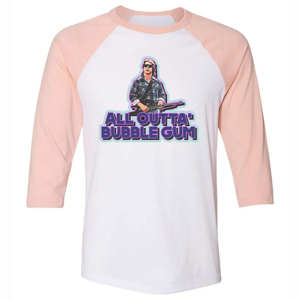 Unisex 3/4 Baseball Tee - M4HLCR4H - White/Heather Peach - 5