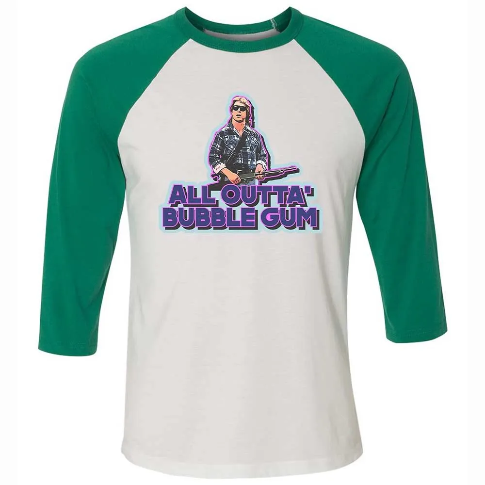 Unisex 3/4 Baseball Tee - M4HLCR4H - White/Kelly - 6