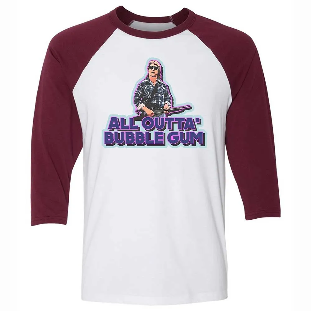 Unisex 3/4 Baseball Tee - M4HLCR4H - White/Maroon - 7