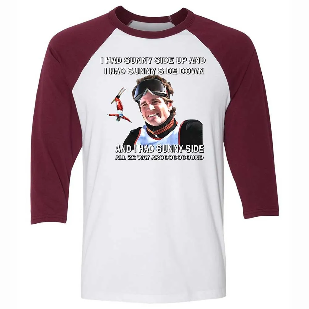 Unisex 3/4 Baseball Tee - SGWNMJJZ - White/Maroon - 7