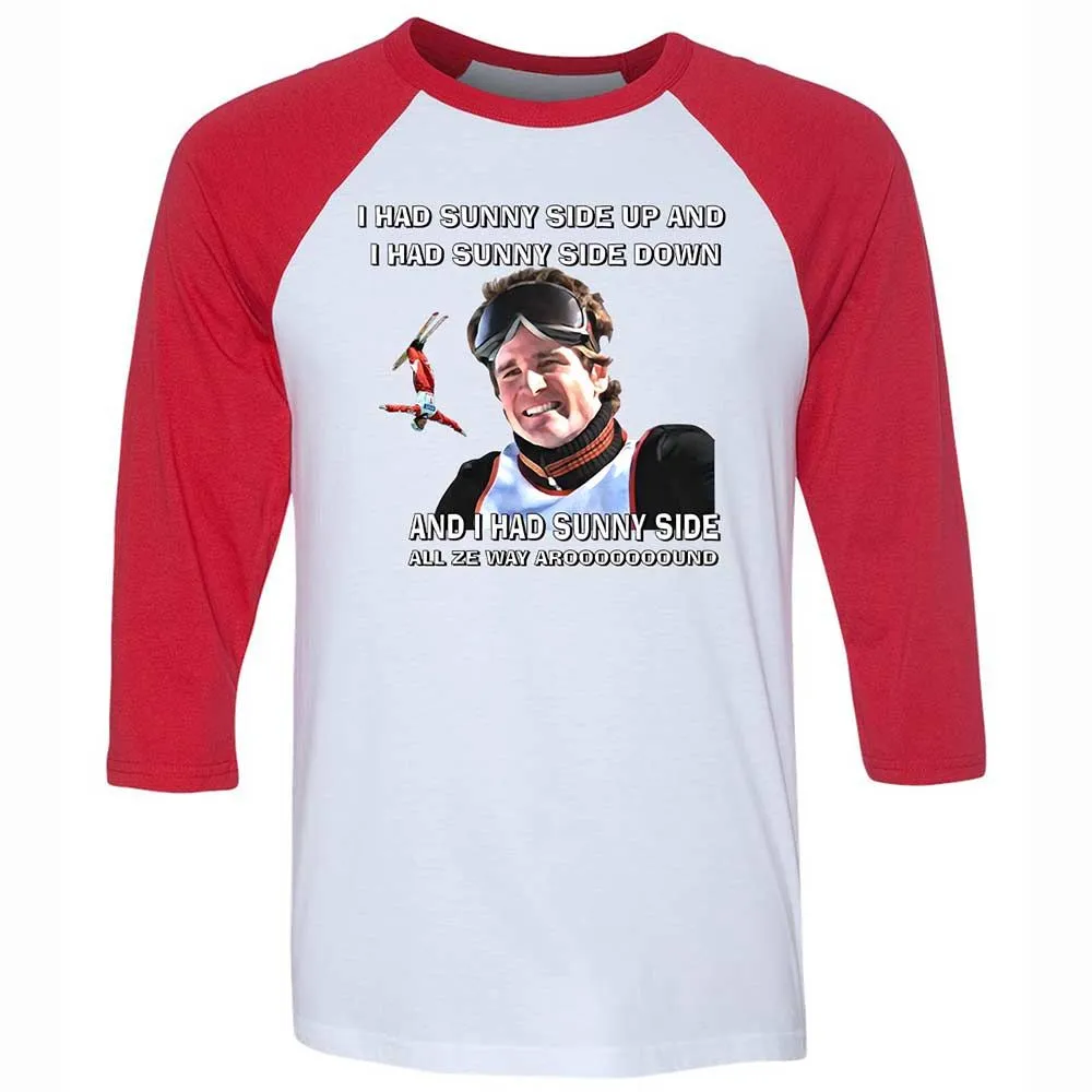 Unisex 3/4 Baseball Tee - SGWNMJJZ - White/Red - 9