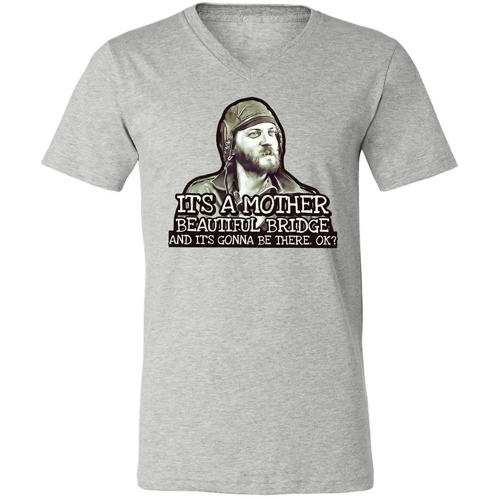Unisex V-Neck T-Shirt - SF9JU4QY - Athletic Heather - 2
