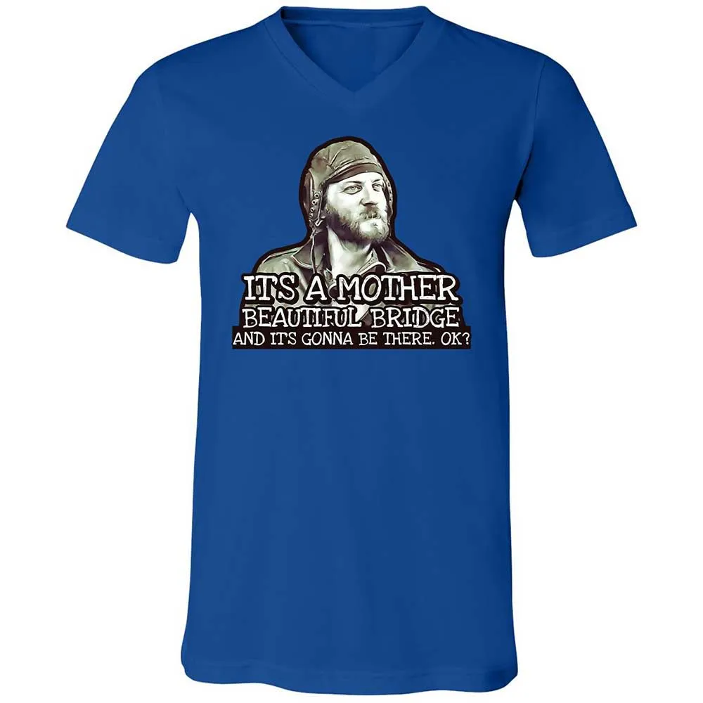 Unisex V-Neck T-Shirt - SF9JU4QY - True Royal - 3