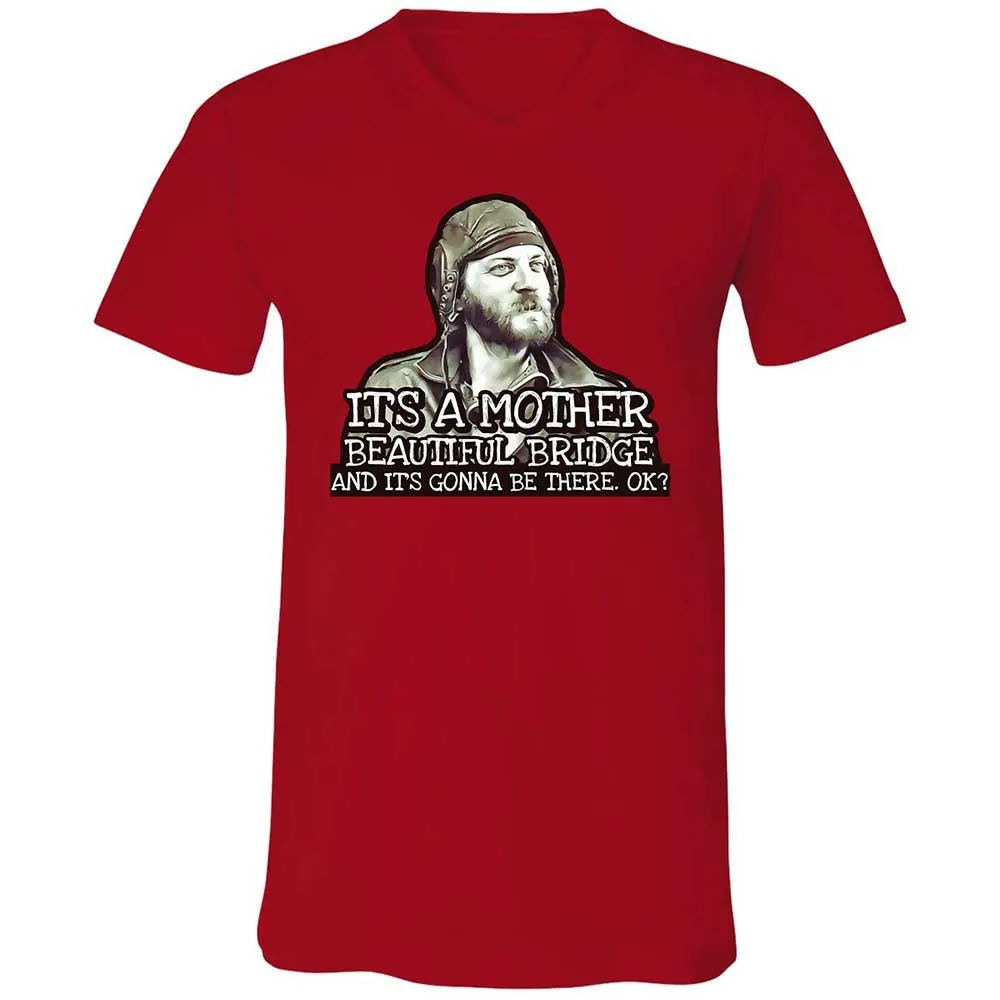 Unisex V-Neck T-Shirt - SF9JU4QY - Red - 5