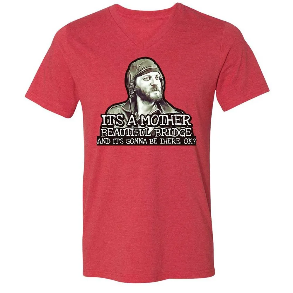 Unisex V-Neck T-Shirt - SF9JU4QY - Heather Red - 6