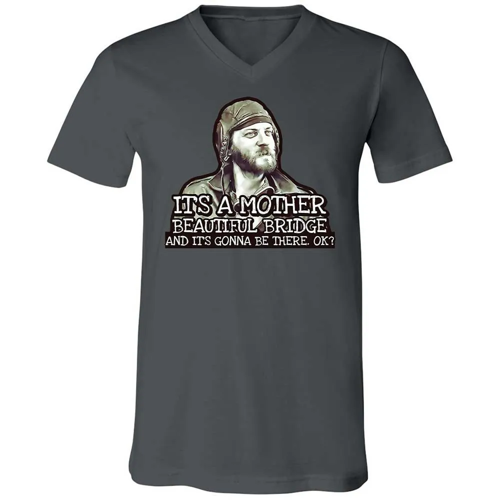 Unisex V-Neck T-Shirt - SF9JU4QY - Asphalt - 16