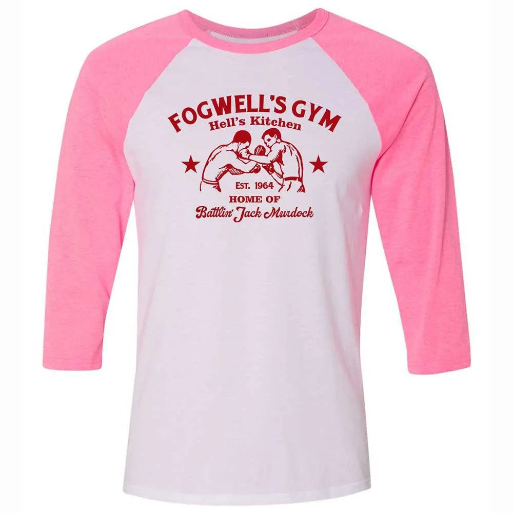Unisex 3/4 Baseball Tee - TFUNNSLV - White/Neon Pink - 12