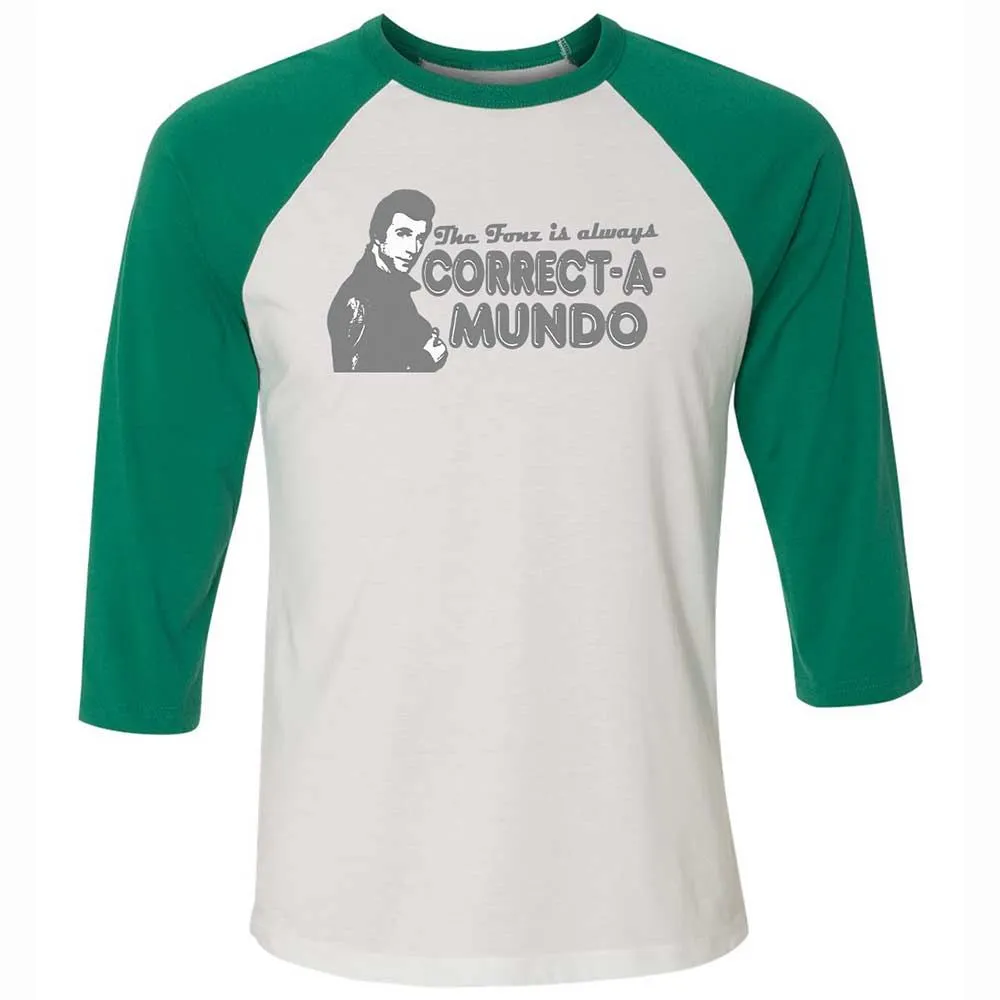 Unisex 3/4 Baseball Tee - 71ZSSCCW - White/Kelly - 6