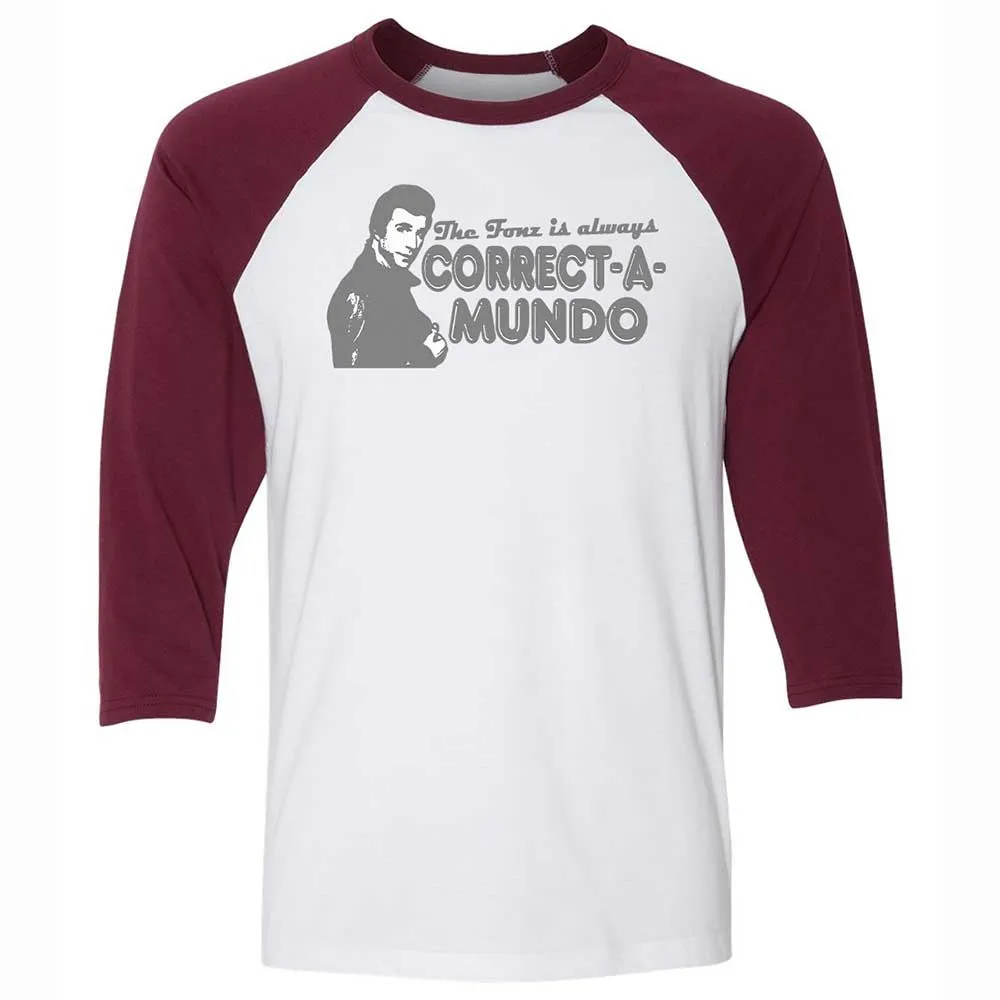Unisex 3/4 Baseball Tee - 71ZSSCCW - White/Maroon - 7