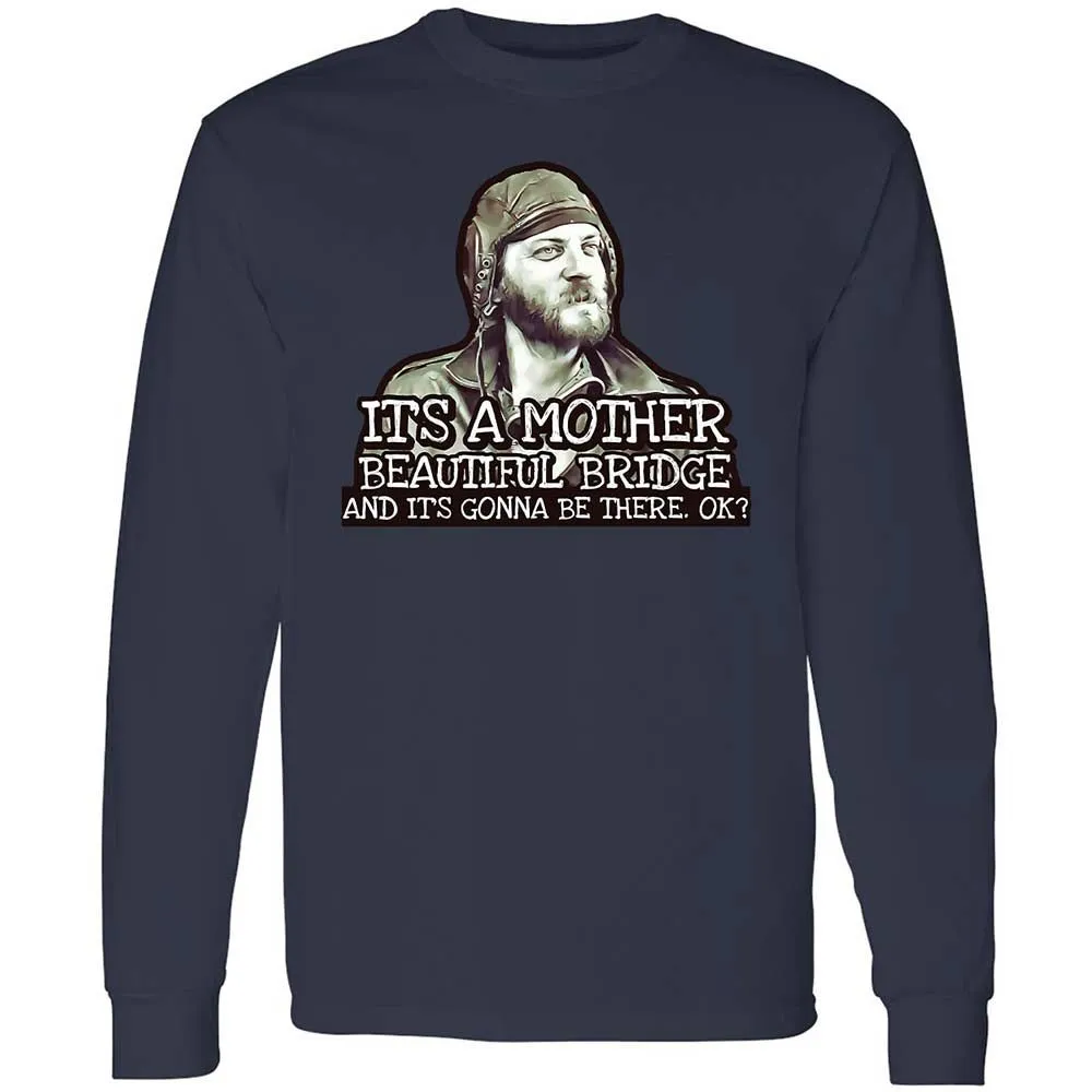Long Sleeve T-Shirt - LUVKTDNF - Navy - 13