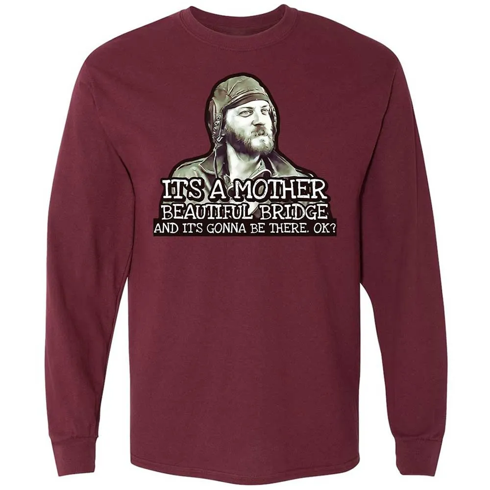 Long Sleeve T-Shirt - LUVKTDNF - Maroon - 16