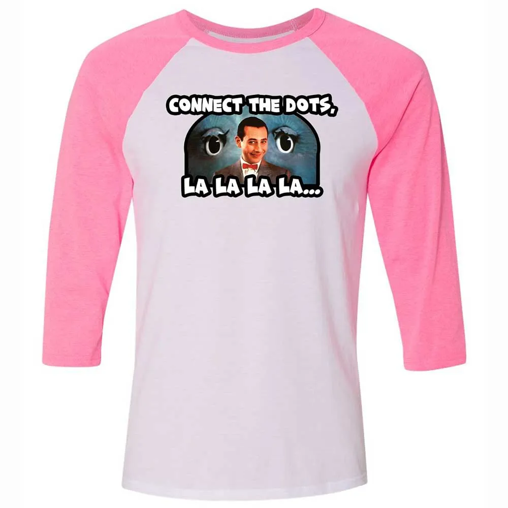 Unisex 3/4 Baseball Tee - L6859H1L - White/Neon Pink - 12