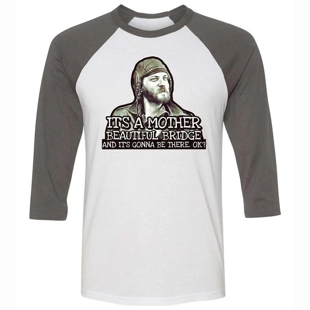 Unisex 3/4 Baseball Tee - SRFJ7BCQ - White/Asphalt - 2