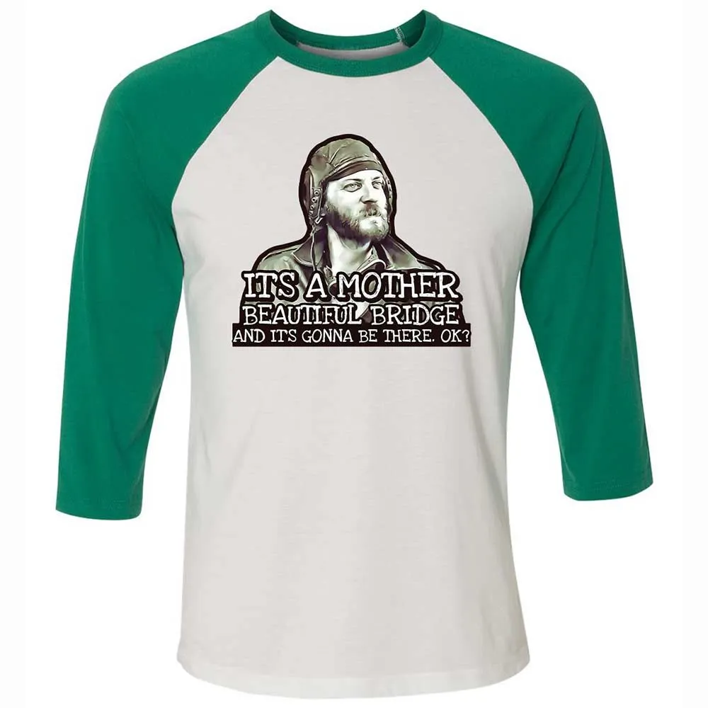 Unisex 3/4 Baseball Tee - SRFJ7BCQ - White/Kelly - 6