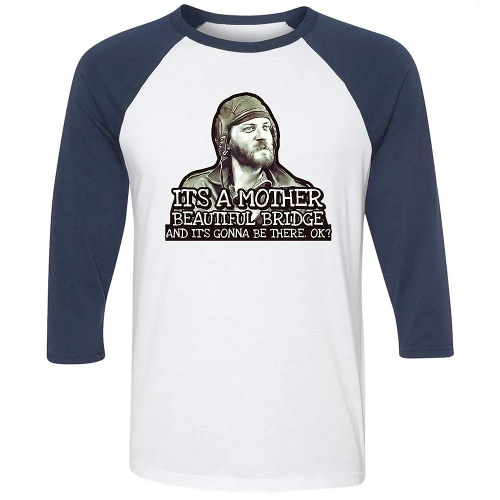 Unisex 3/4 Baseball Tee - SRFJ7BCQ - White/Navy - 8